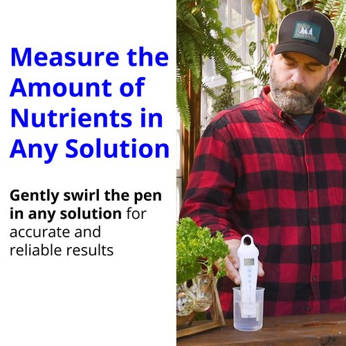Bluelab PENCON Conductivity Pen and Digital TDS Meter, Water Tester for Temperature and Nutrient (CF, EC, PPM 500, PPM 700), TDS Testing Kit for Hydroponic System and Indoor Plant Grow