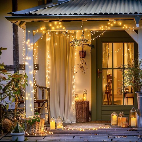 JMEXSUSS 400 LED Christmas Lights - 132 ft Warm White String Lights with Remote | 8 Twinkle Modes for Holiday Decor