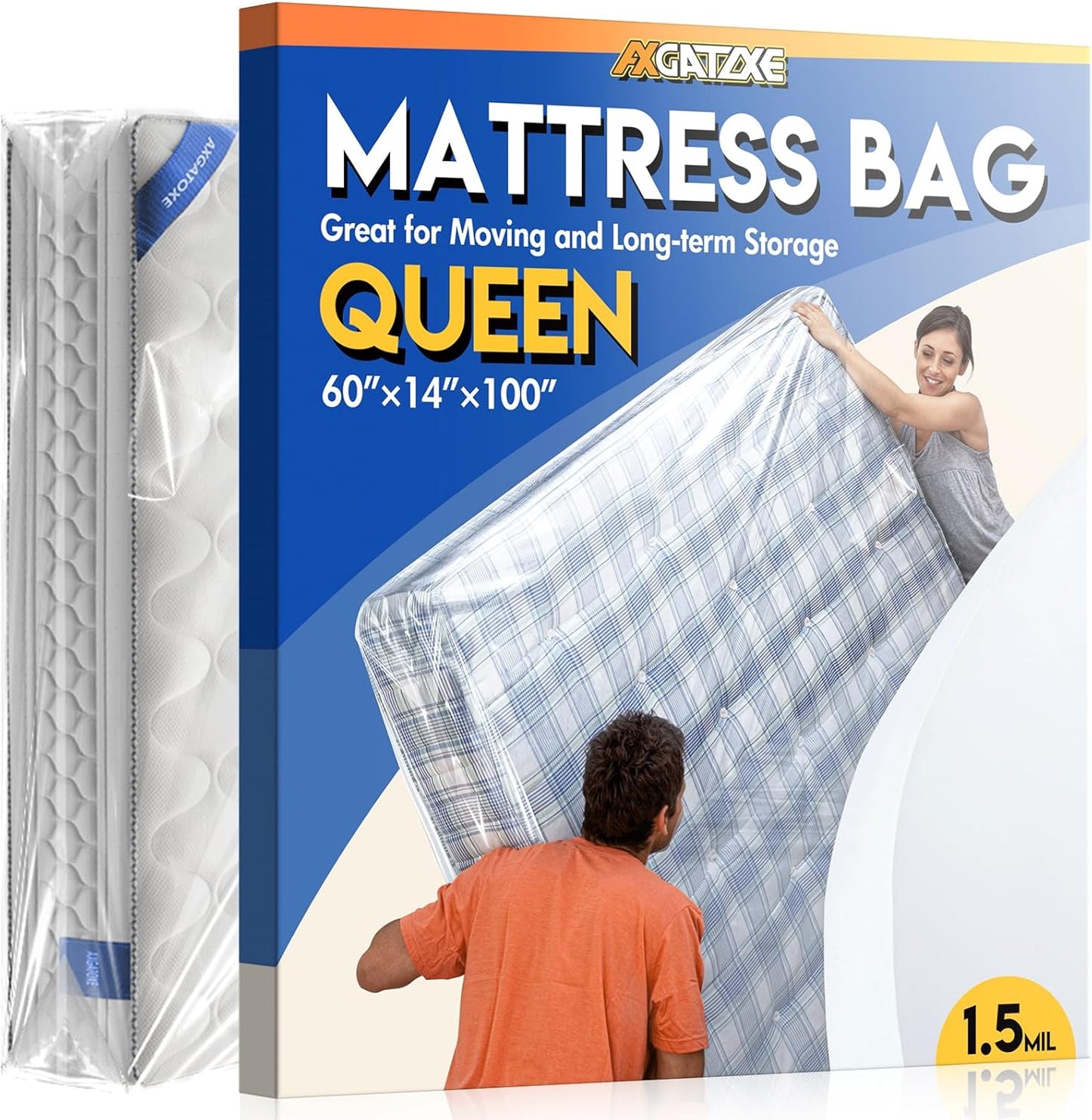 Regine Switzerland Waterproof Mattress Bag - Heavy-Duty Protector for Moving | Queen Size (1.5MIL)