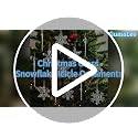 GuassLee 36Pcs Glass Snowflake & Icicle Ornaments Set - Clear Christmas Tree Decorations