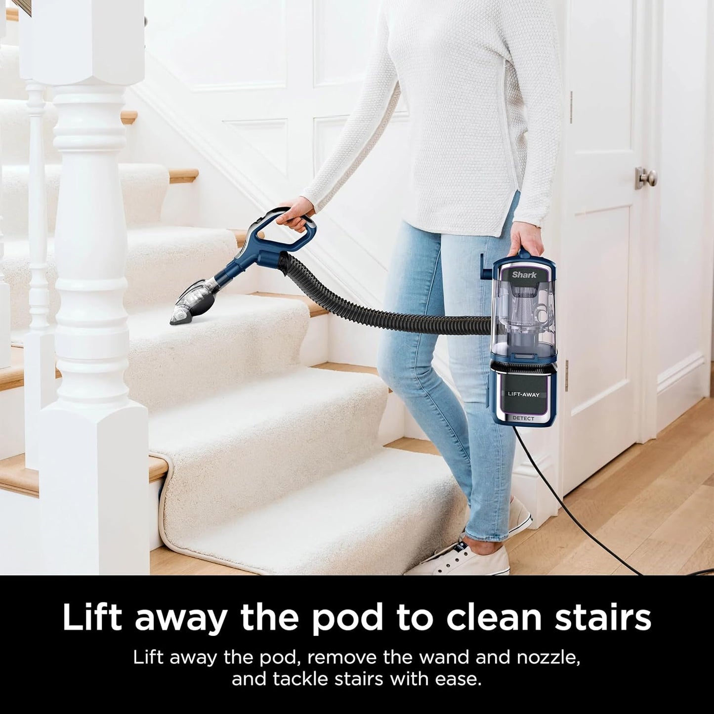 Shark Detect Performance Lift-Away Advanced Vacuum - DuoClean, Odor Neutralizer, LED Headlights | 3 Tools Included