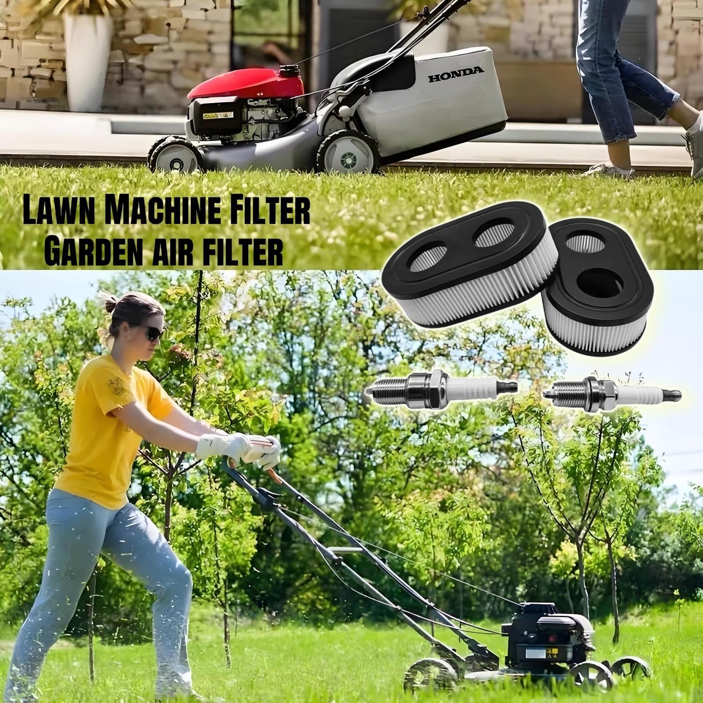 Toro Air Filter Replacement - 4-Pack for 22-Inch Recycler Lawn Mowers | Fits 500EX, 550EX, 575EX Series