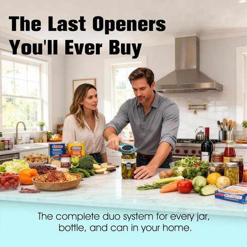 Jar Opener | Skiennix 5-in-1 Multi-Function Bottle Opener - Ergonomic Non-Slip Handle for Seniors