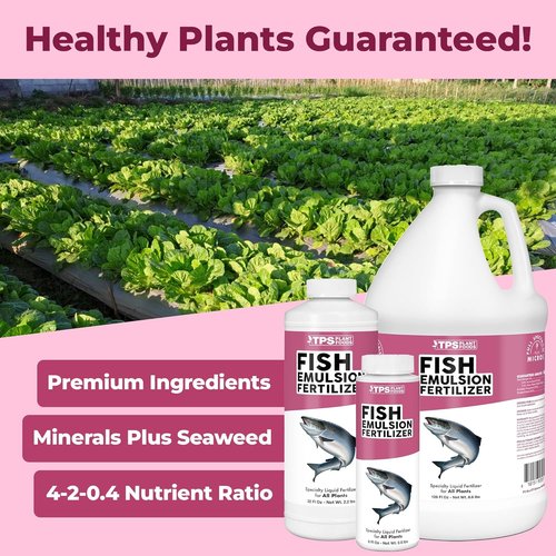 Fish Emulsion Fertilizer - Liquid Salmon Supplement for Rapid Nutrient Uptake & Vibrant Growth, 8 oz