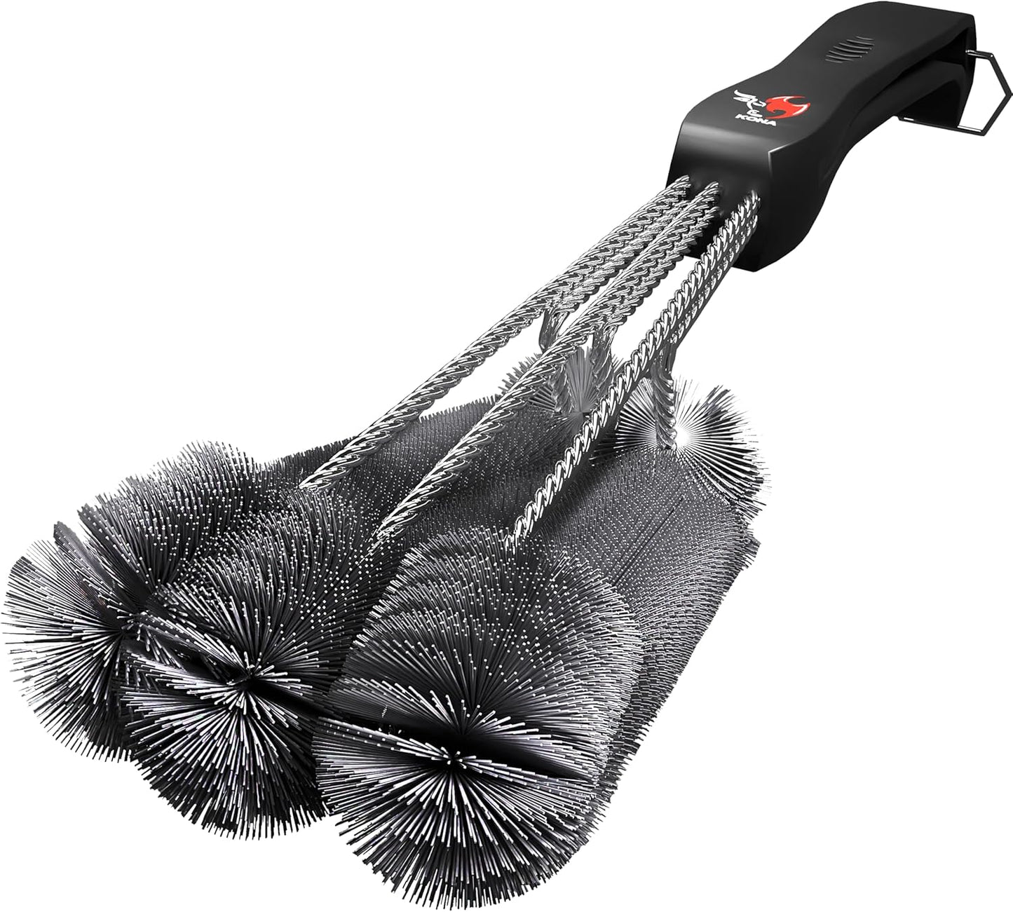 Kona 360 Clean Grill Brush - Powerful BBQ Cleaner with Safe Bristle Design | 18-Inch Long Handle for Easy Cleaning