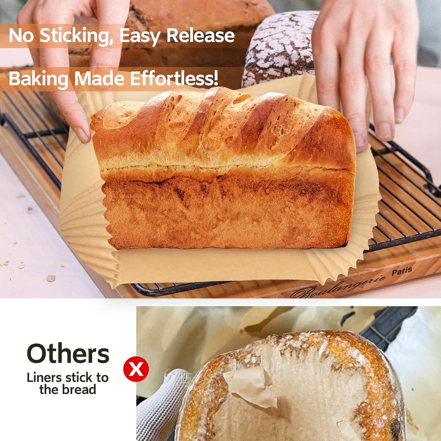Loaf Pan Liners - 150PCS Non-Stick Parchment Paper for Baking Bread | 9x5 Inch Pre-Formed Liners