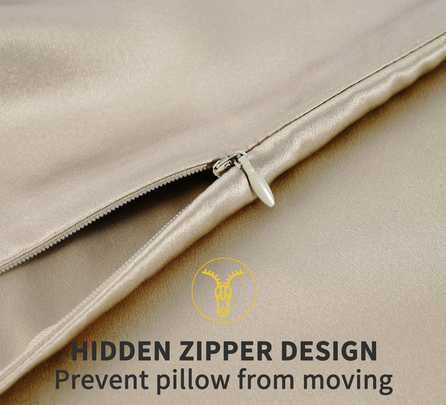 ZIMASILK 100% Pure Mulberry Silk Pillowcase - Soft, Hypoallergenic & Smooth | Queen Size 20''x30'', Taupe