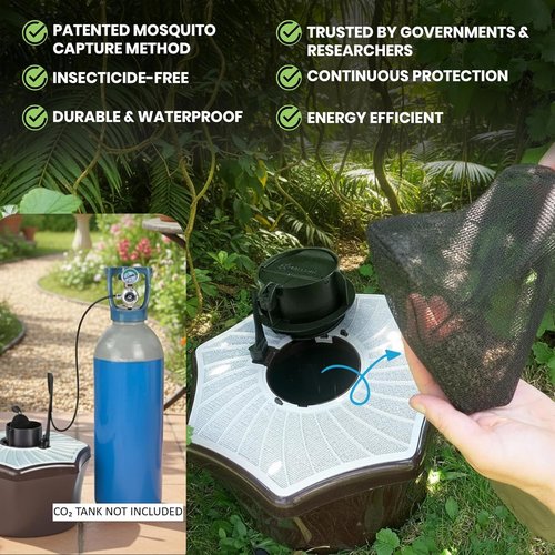 Biogents Mosquitaire Outdoor Mosquito Trap - CO₂ Booster & Sweetscent Lure | Eco-Friendly, Pet-Safe Solution