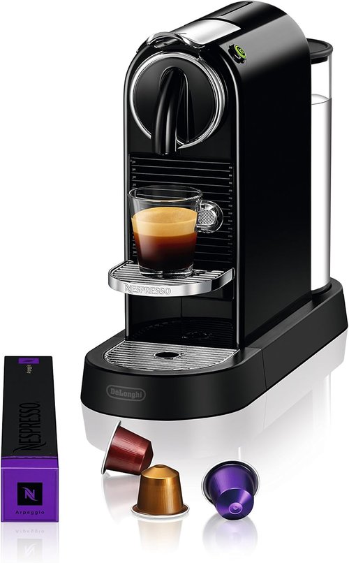 De'Longhi Nespresso CitiZ Espresso Machine - Compact Design, Sleek Black Finish