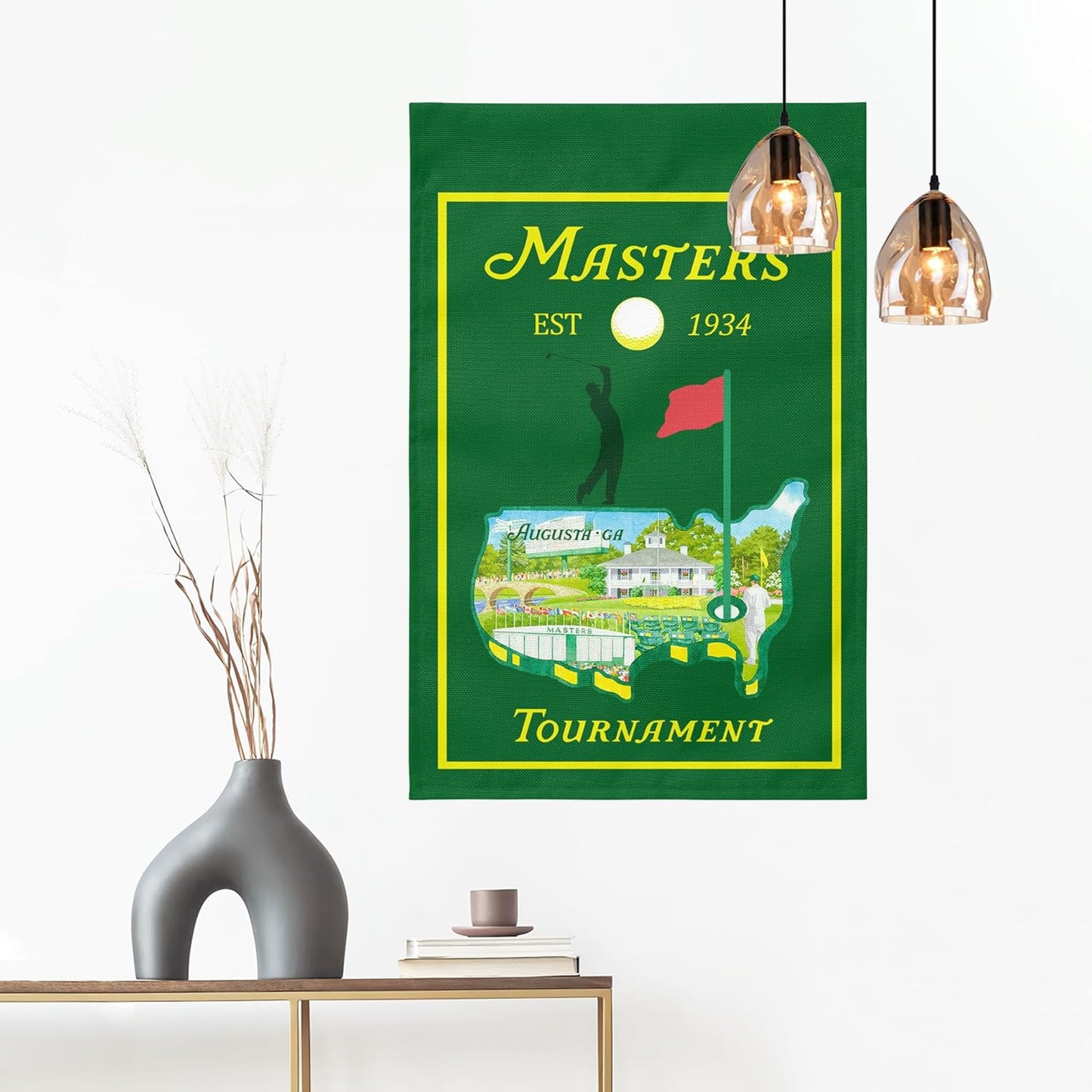 Ma-sters Golf Garden Flag - 12x18 Inches Outdoor Decor for Lawn & Patio | Holiday Home Decoration
