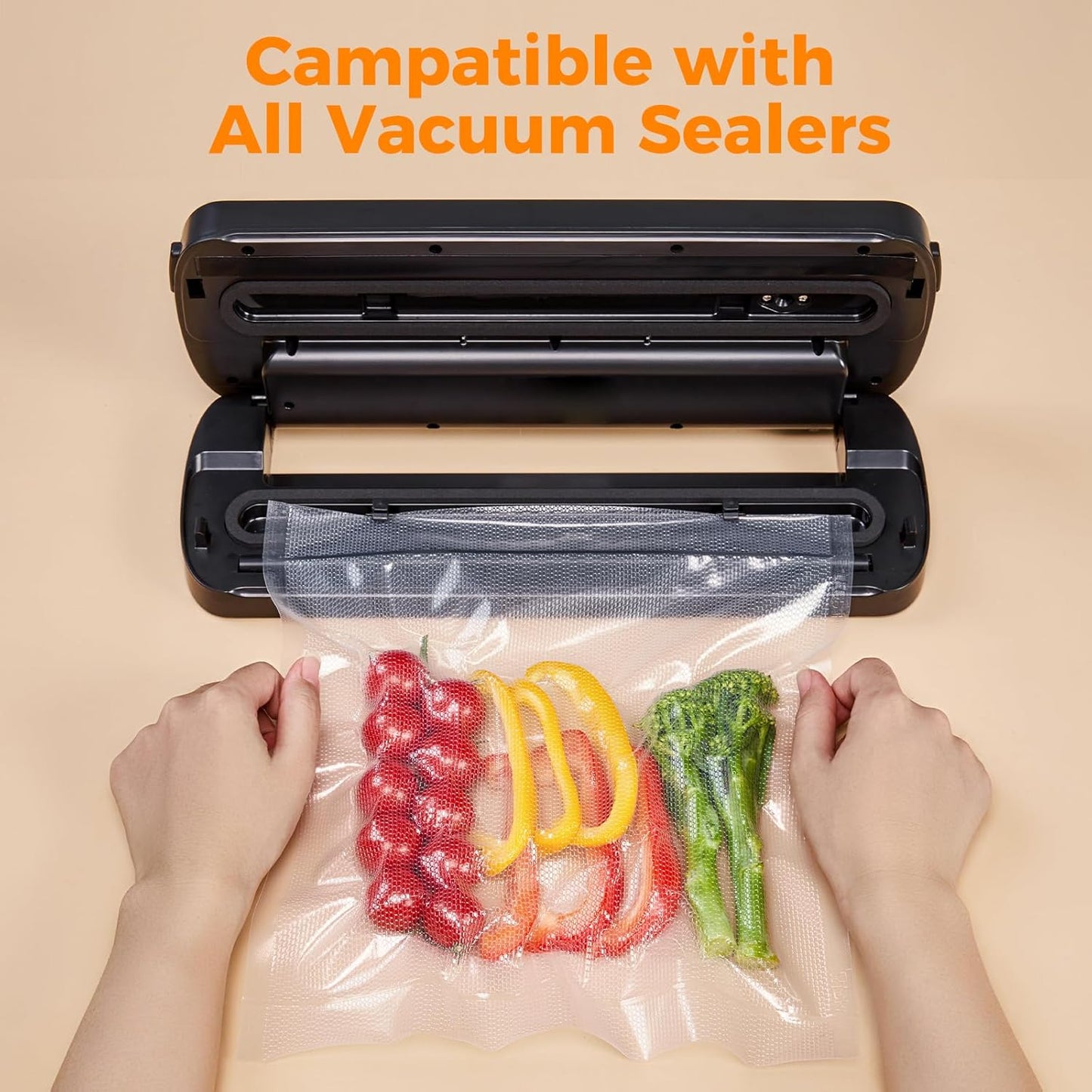Wevac Vacuum Sealer Bags - Heavy Duty, BPA Free, 11x50 Rolls | 2 Pack for Food Storage & Meal Prep