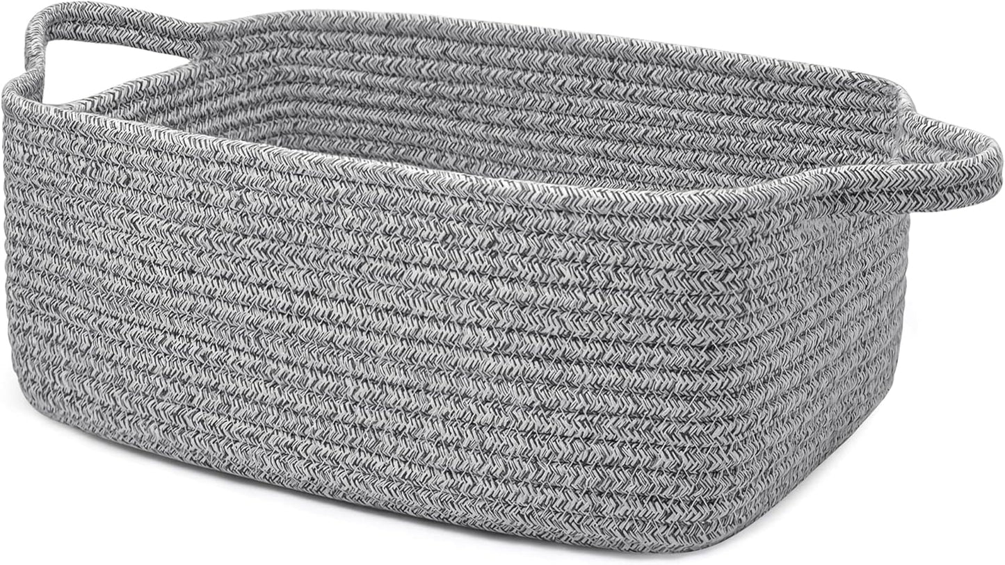 Skiennix Empty Gift Basket for Kids - Stylish Grey Storage Basket for Toys | 13 x 10 x 5 Inches