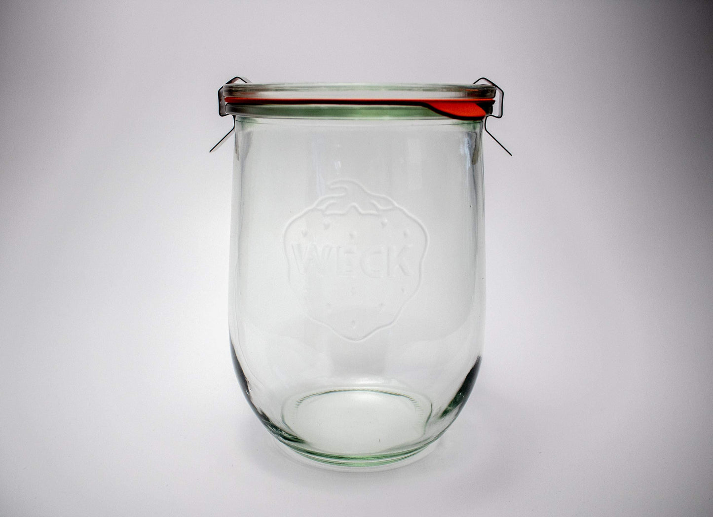 Weck Tulip Jars - 35.9 fl. oz (1 Liter) Glass Jars for Sourdough Starter - Wide Mouth With Glass Lid - Suitable for Canning and Storage - 4 Pack
