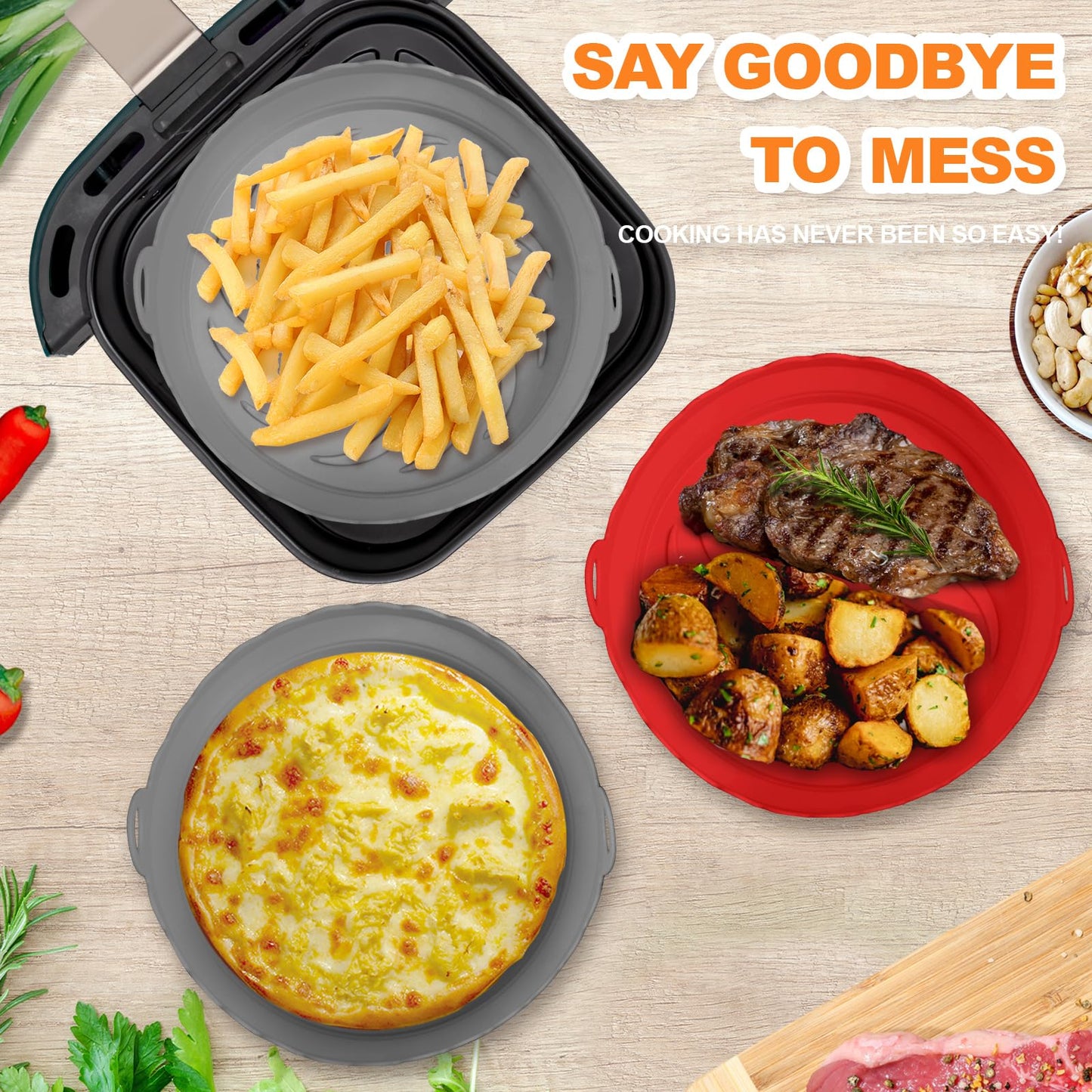 Air Fryer Silicone Liners for Ninja AF101 Air Fryer