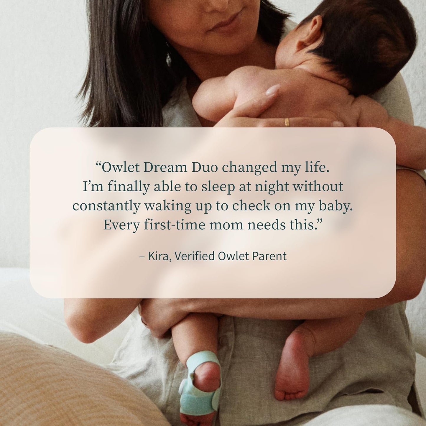 Owlet Dream Duo (Gen 3) Smart Baby Monitor Bundle - 2K HD Video & Dream Sock for Oxygen, Heart Rate, Sleep Tracking | App Health Insights