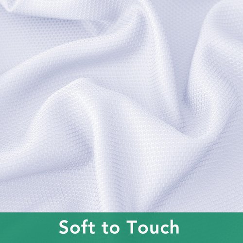 Biscaynebay Textured Fabric Round Tablecloths 90", White Water Resistant Table Cloths Circle Folding Table Covers Linen for Dining, Kitchen, Wedding and Parties etc.