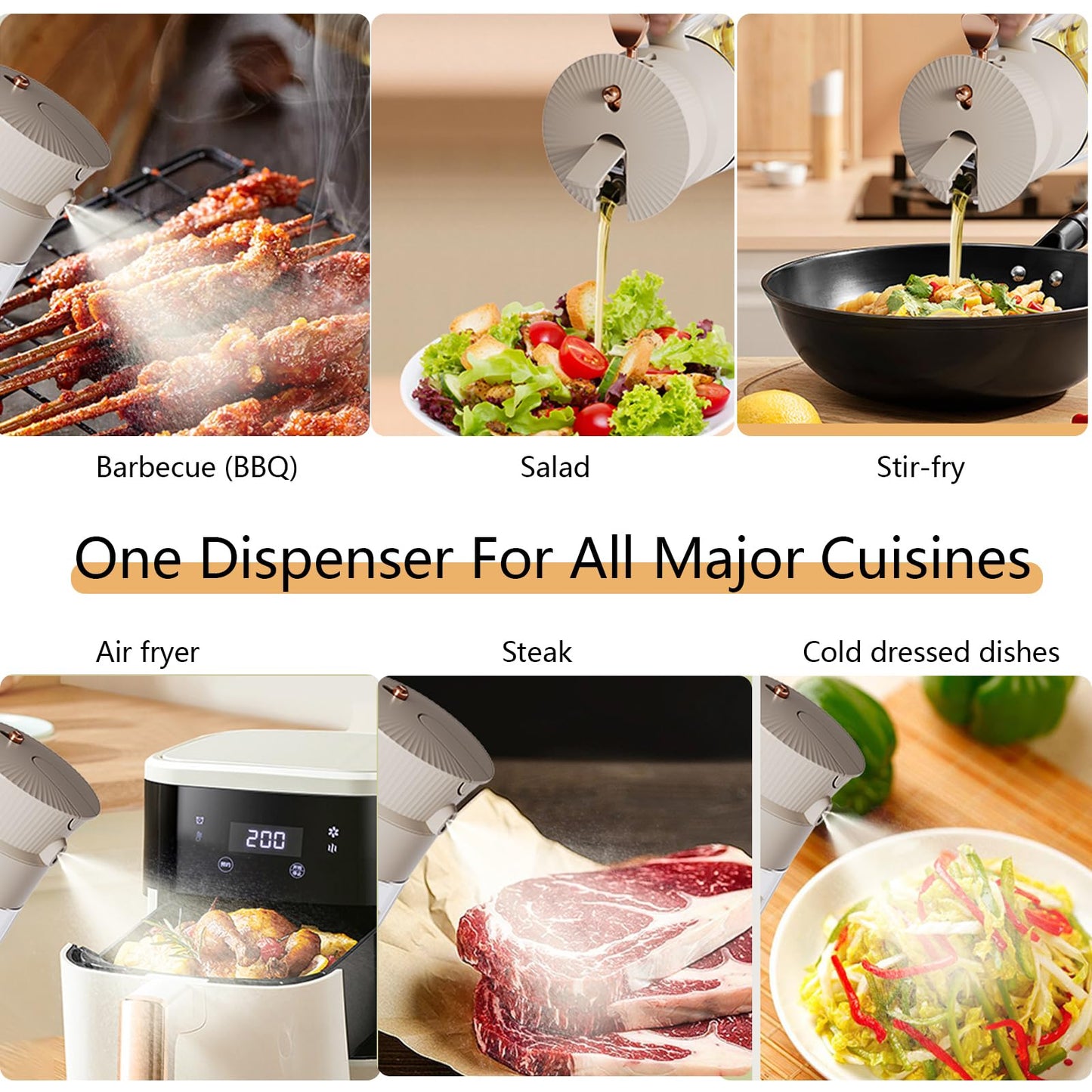 2026 New 19.6oz/580ml Olive Oil Sprayer for Cooking, Leak Glass Olive Oil Dispenser Bottle, 2 in 1 Oil Dispenser and Oil Sprayer, Switch Between Mist & Precision Pour for Air Fryer, BBQ, Salad,Baking