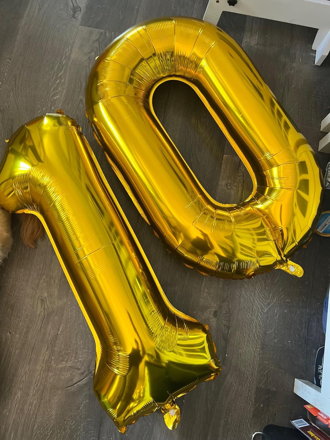 Smlpuame Gold 40-Inch Number Balloons 0-9 | Large Helium Foil Balloons for Birthday & Wedding Celebrations