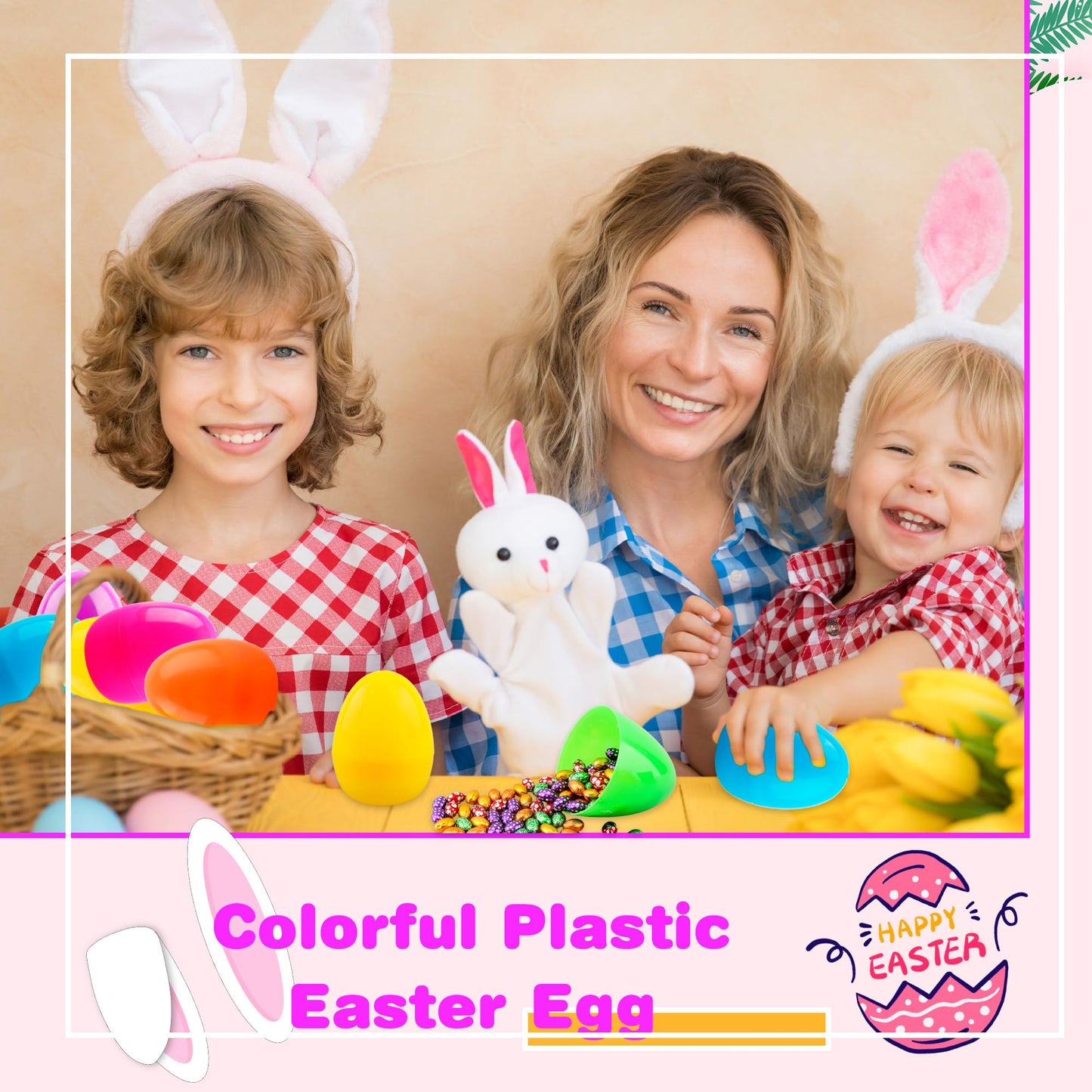 4 Inch Plastic Fillable Easter Eggs 36/54/ 66/78 pcs Large Colorful Easter Egg Big Flat Bottom Eggs Bulk for Easter Basket Fillers Egg Hunt Party Supplies (36 Pcs (6 Color) - Flat Bottom (4 Inch))