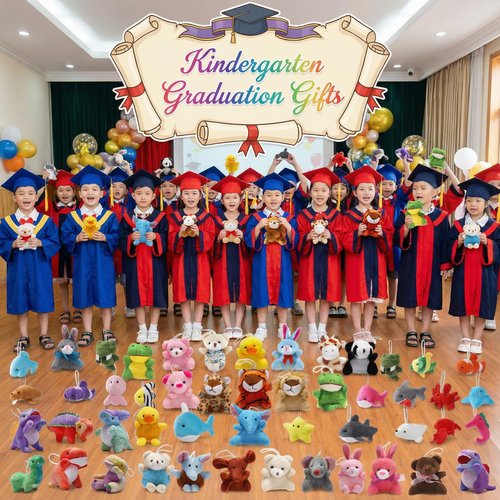 Destlife 72 Pack Mini Stuffed Animals, Small Stuffed Animals Bulk, Claw Machine Carnival Prizes, Kindergarten Graduation Gifts, Plush Toys for Classroom Treasure Box, Party Favors for Kid