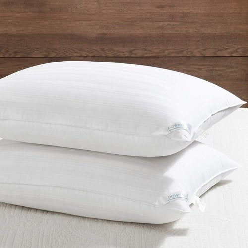 Downluxe Down Alternative Pillows - Soft Queen Size Set of 2 for Side, Back & Stomach Sleepers | 20 x 28 Inches
