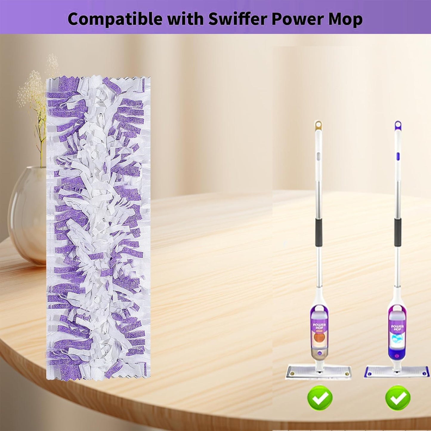 PowerMop Disposable Mopping Pad Refills - Multi-Surface Floor Cleaning, 20 Count