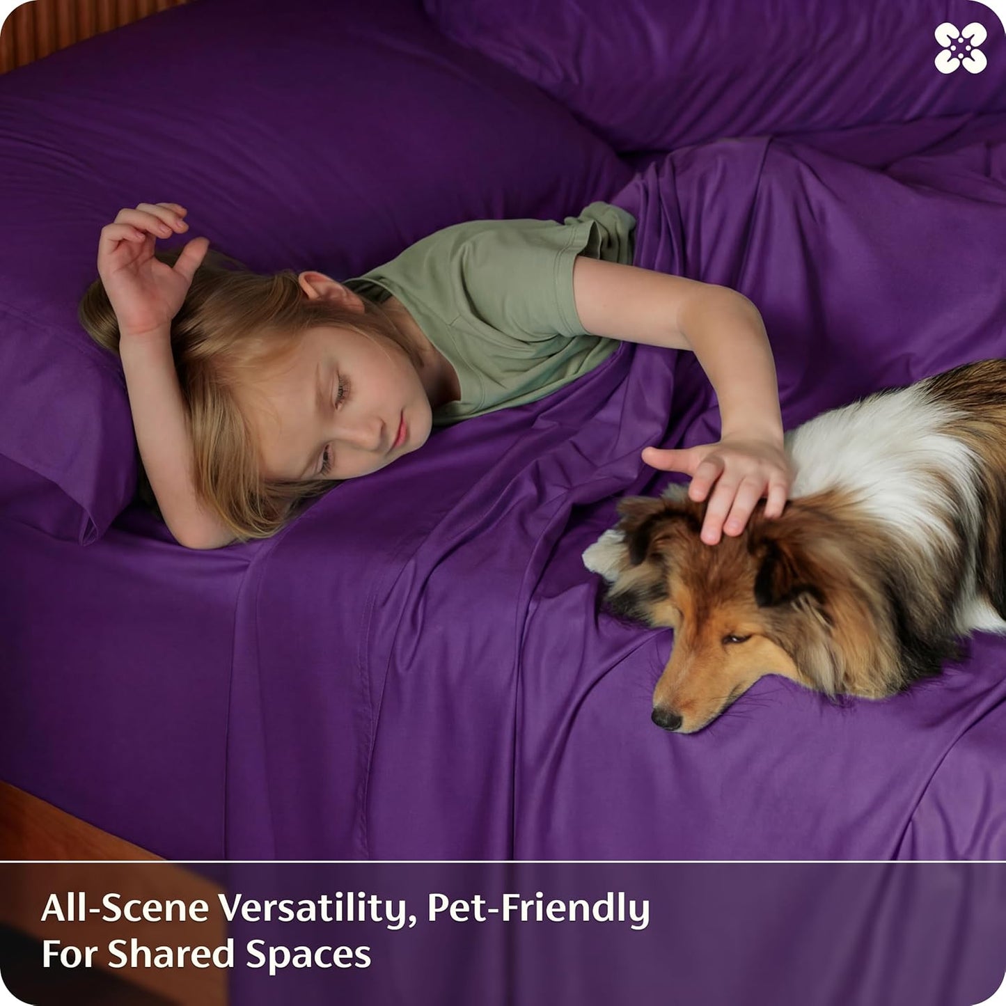 Bedsure King Size Sheets Set - Cooling Rayon Bamboo Sheets for Hot Sleepers | Soft & Breathable Plum