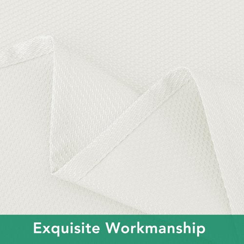 Biscaynebay Textured Fabric Tablecloths 90x156 Inches Rectangular, Ivory Water Resistant Tablecloths for Dining, Kitchen, Wedding, Parties etc. Machine Washable