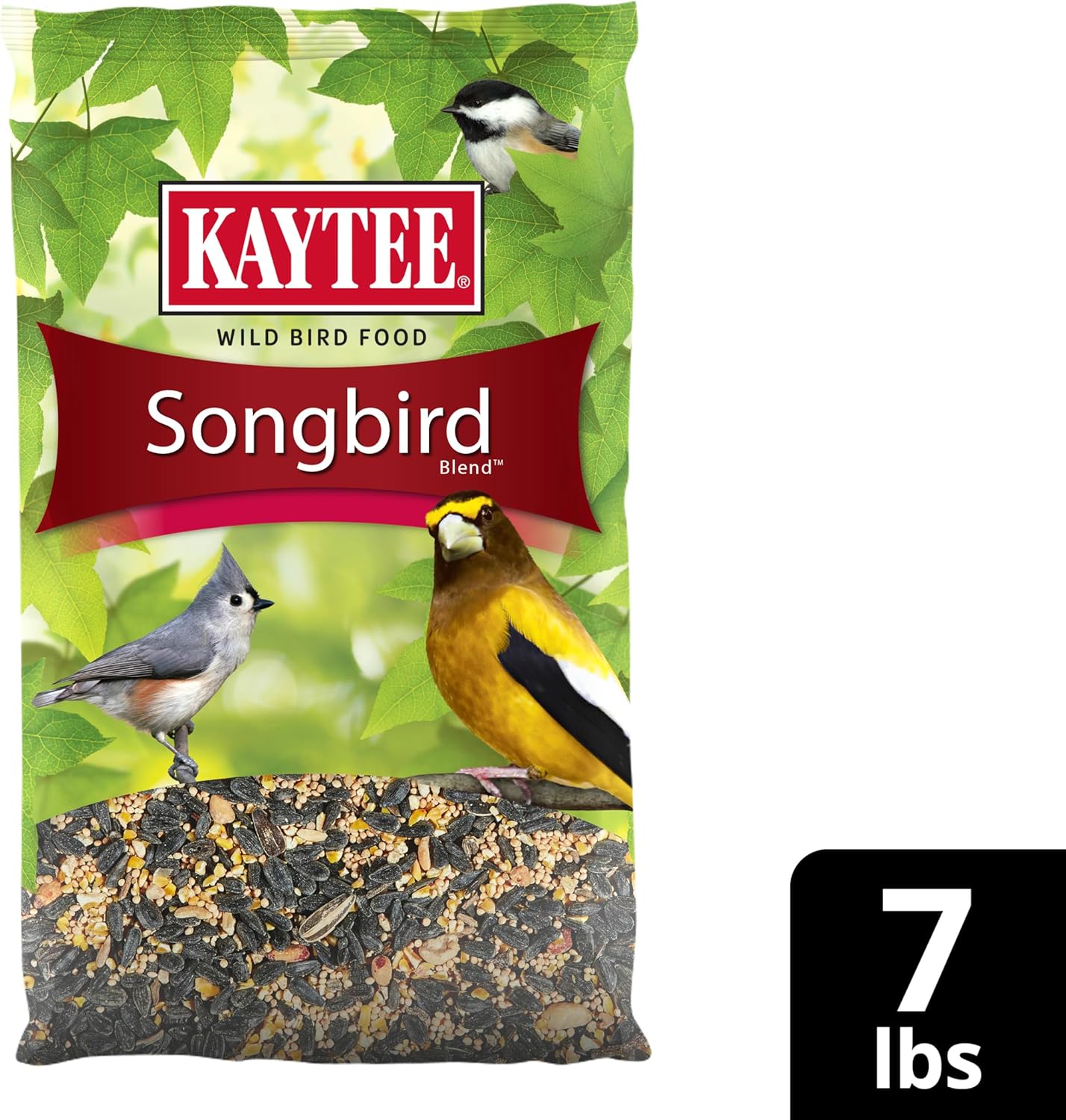 Kaytee Songbird Wild Bird Seed - Premium Blend for Grosbeaks, Cardinals & More | 7 Pounds