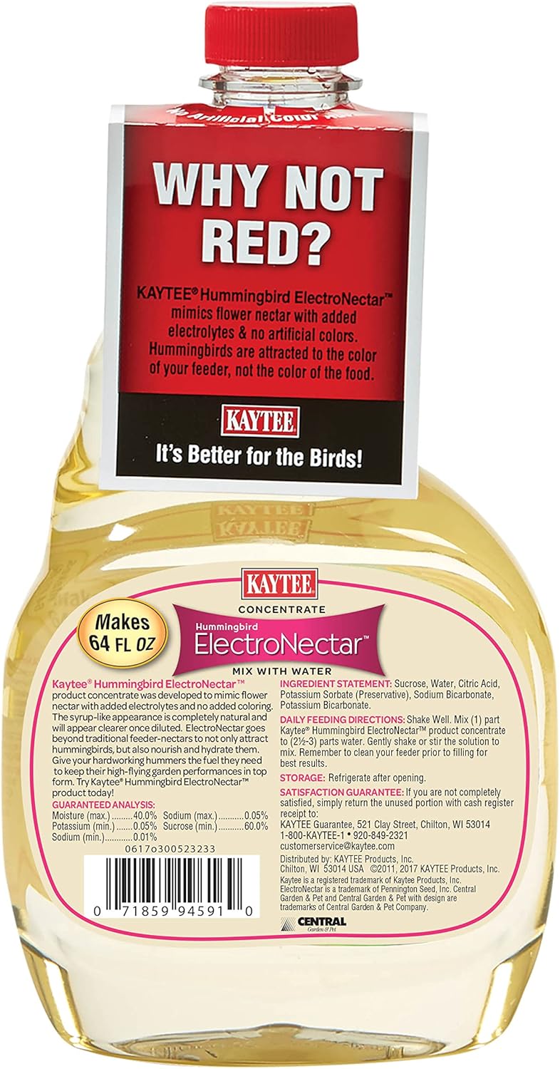 Kaytee Hummingbird ElectroNectar - Concentrated Wild Bird Food, 16 Ounces for Vibrant Hummingbirds