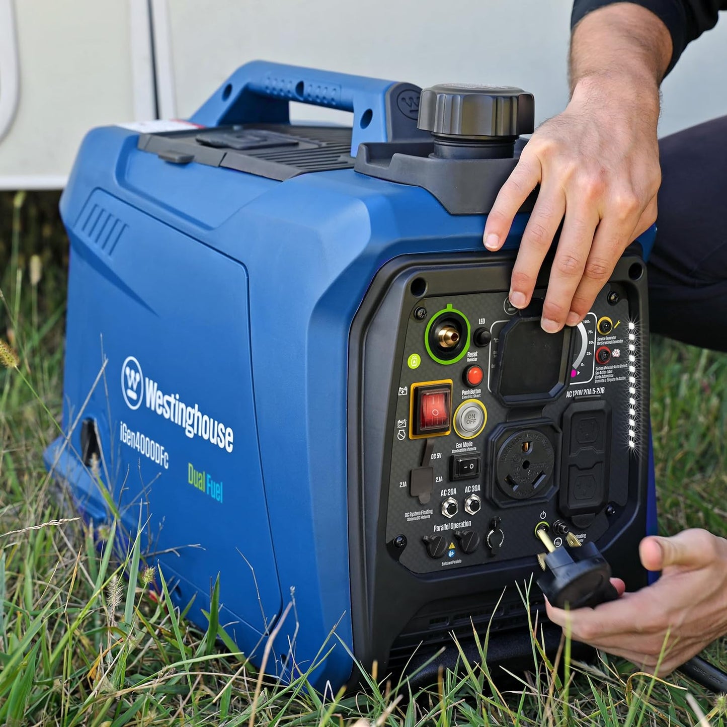 Westinghouse 4000 Peak Watt Portable Inverter Generator - Super Quiet, Dual Fuel, RV Ready, Remote Start