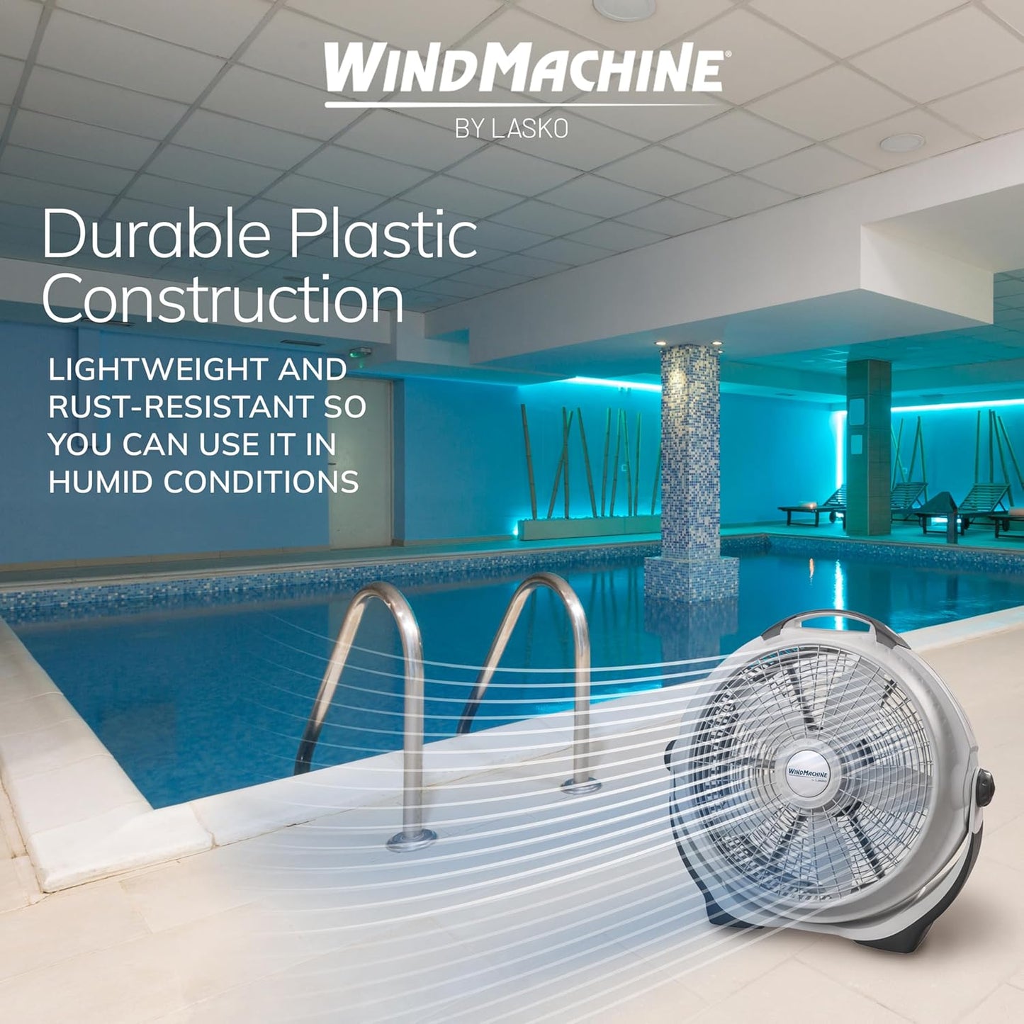 Lasko Wind Machine Fan - Powerful 20" Air Circulator with 3 Speed Settings | Sleek Gray Design