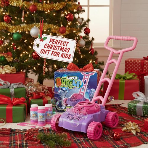 ArtCreativity Bubble Lawn Mower for Toddlers 1-3, Bubble Machine for 1-Year-Old Girl Gifts, Easter Basket Stuffers for Kids, Push Toys for Toddlers Age 1 2 3+ Birthday Easter Gift for Preschool Girls