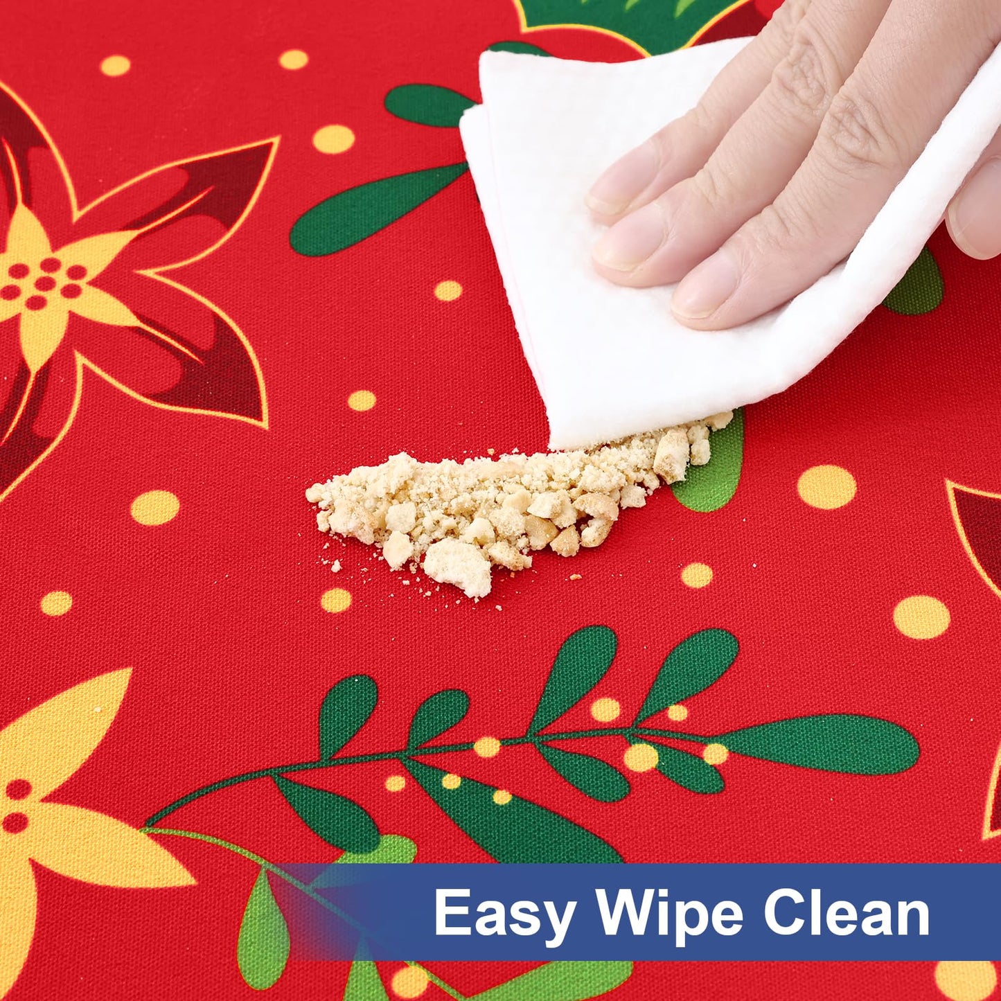 homing Round Elastic Fitted Tablecloth, Water-Resistant Fabric Tablecloths for 45"-56" Tables, Washable Polyester Table Cover for Picnic, Caming, Dinner, Indoor & Outdoor, Flowers
