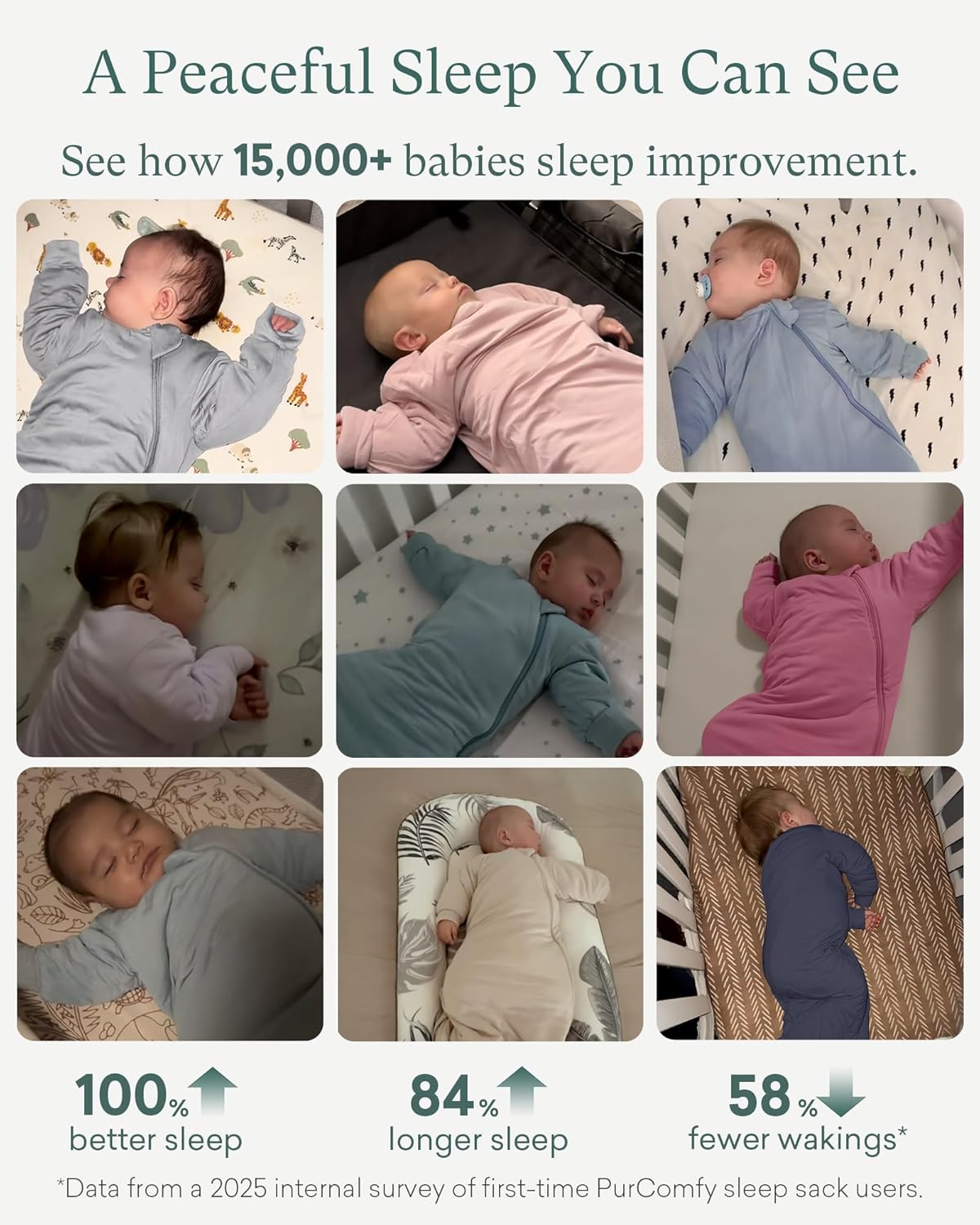 PurComfy Baby Sleeping Bag - Premium Bamboo Viscose, Supersoft & Cozy | 1.0 TOG, Long Sleeve