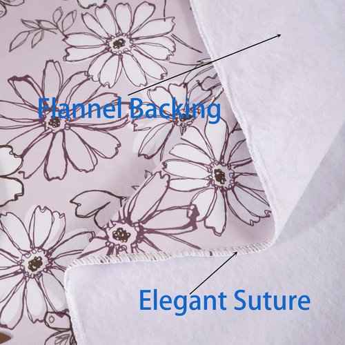 Heavy Duty Vinyl Tablecloth with Flannel Backing Waterproof Oil-Proof Plastic Table Cloth Stain-Resistant Wipeable Rectangle or Square Table Cover for Indoor and Outdoor (Red Flower,52x70 Inch)