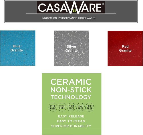CasaWare Toaster Oven Baking Sheet - 10-Inch Interior, 12 1/8-Inch Exterior, Silver Granite Finish