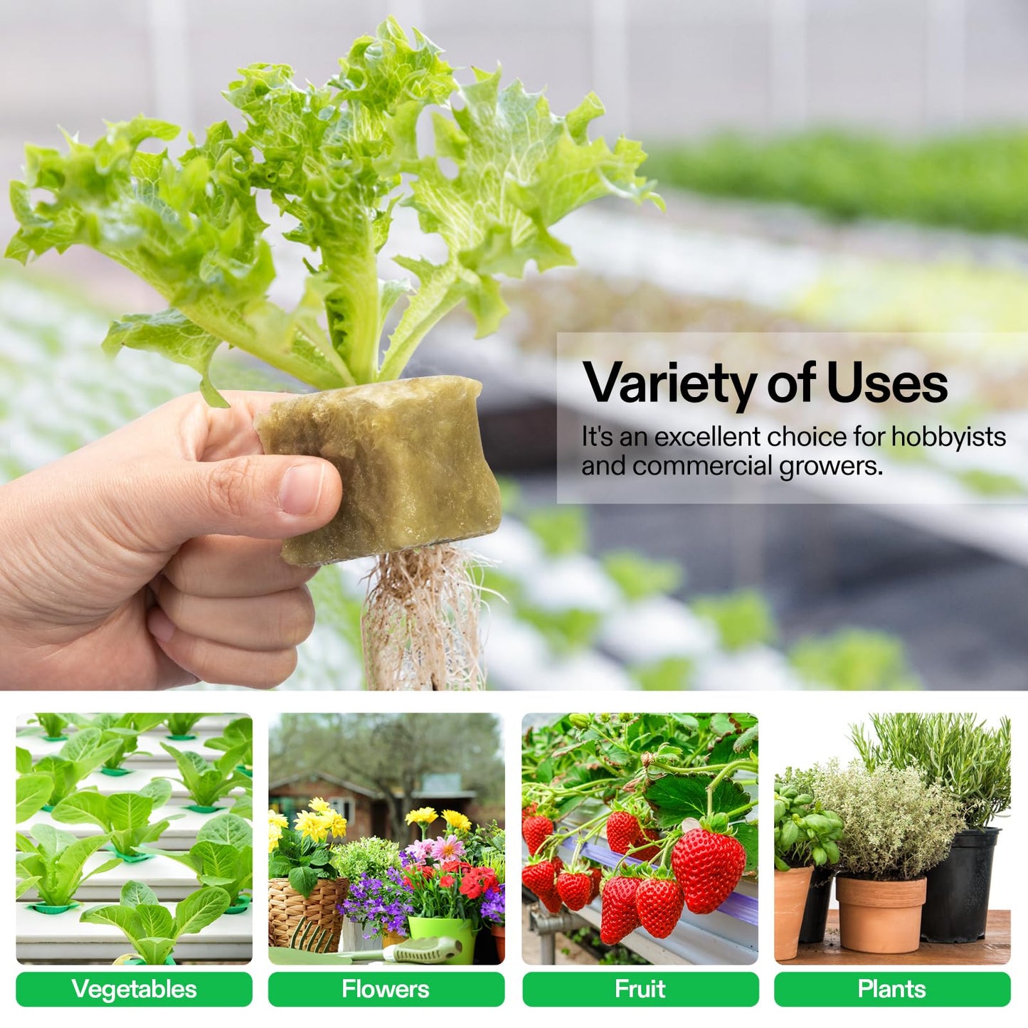 VIVOSUN 1.6" Rockwool Cubes, 28 Plugs Stonewool Starter Grow Cubes for Cuttings, Cloning, Plant Propagation, Seed Starting, Hydroponic Grow Media for Vigorous Plant Growth, 1 Sheets of 28 Plugs
