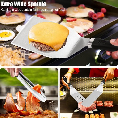 Grilliance 27-Piece Griddle Accessories Kit - Professional Hibachi Grill Tools & Enlarged Spatula Set for BBQ