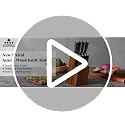 Brown 2-Tier Acacia Wood Knife Block Without Knives - Universal Organizer