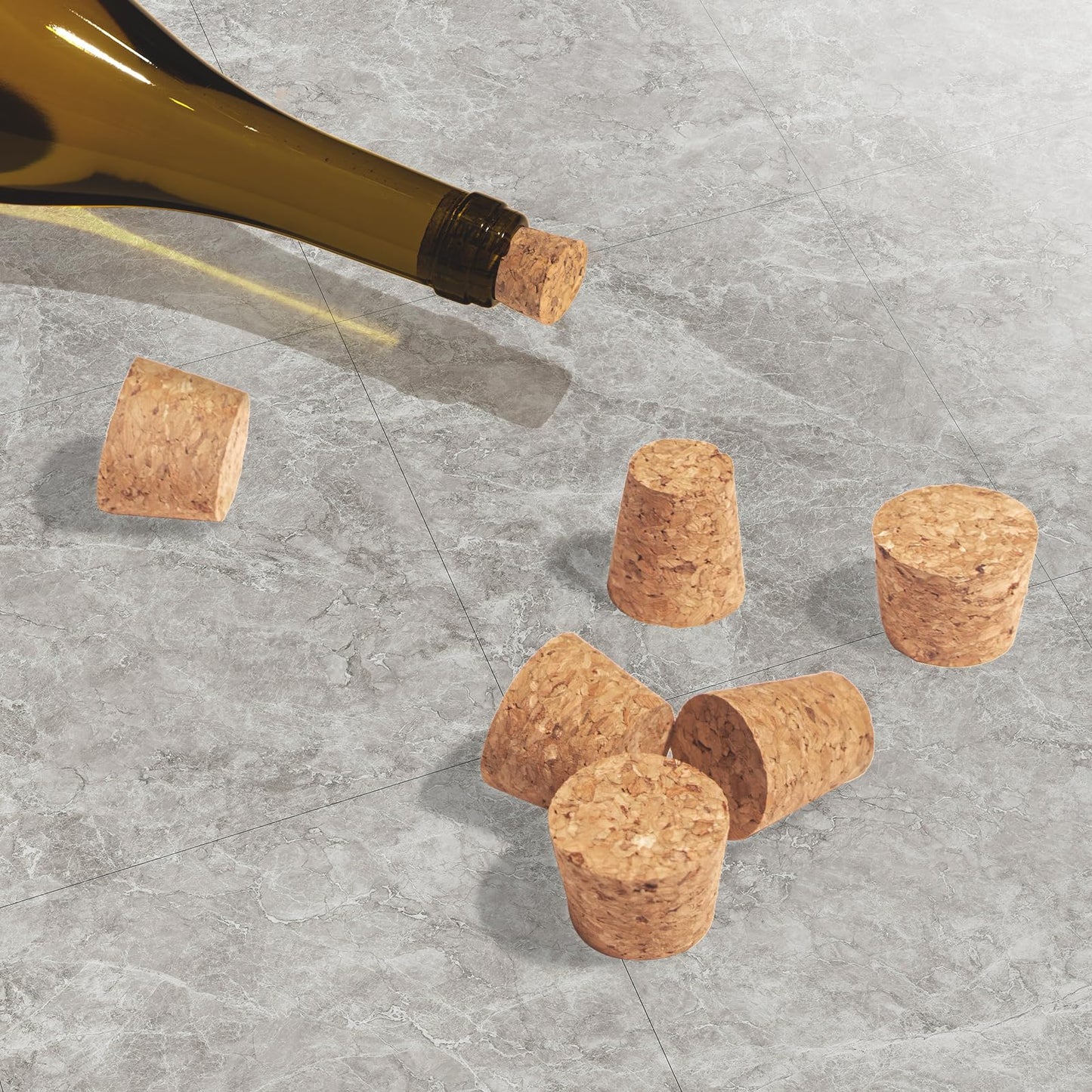 30 Pack Tapered Cork Stoppers - Premium Natural Soft Corks for Wine, Beer, Bottles, and Creative Crafts