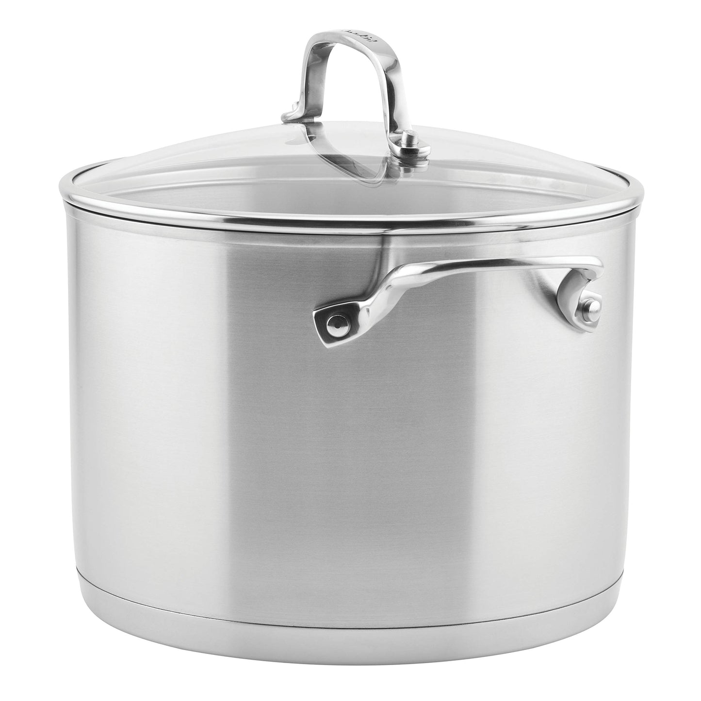 KitchenAid 71003 3-Ply Base Brushed Stainless Steel Stock Pot/Stockpot with Lid, 8 Quart
