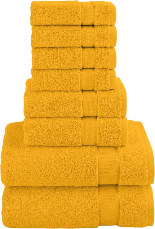 Elegant Comfort Premium Cotton Towel Set - 8-Piece Highly Absorbent 100% Turkish Cotton | Soft Bath, Hand & Washcloths