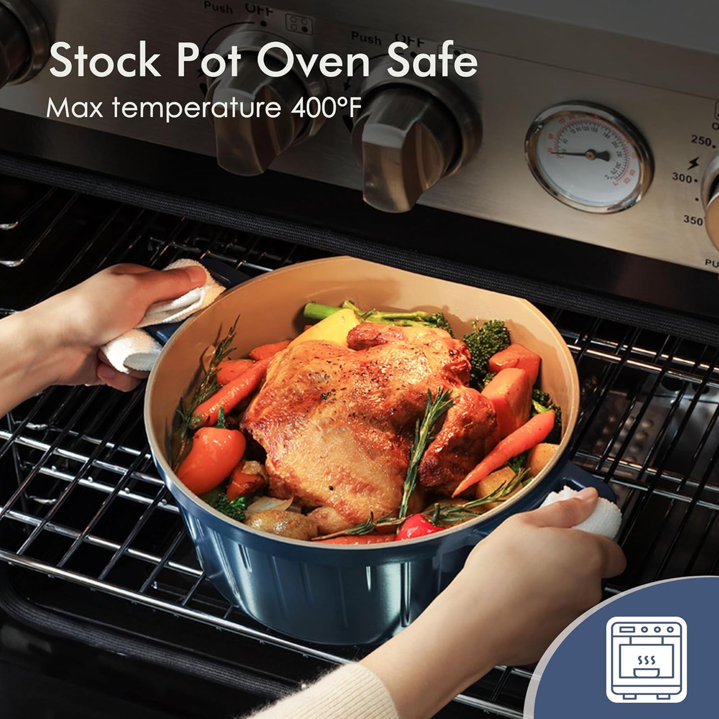SENSARTE Ceramic Cookware Set - Non-Toxic 14-Piece Nonstick Pots & Pans - Dishwasher Safe, Induction Ready