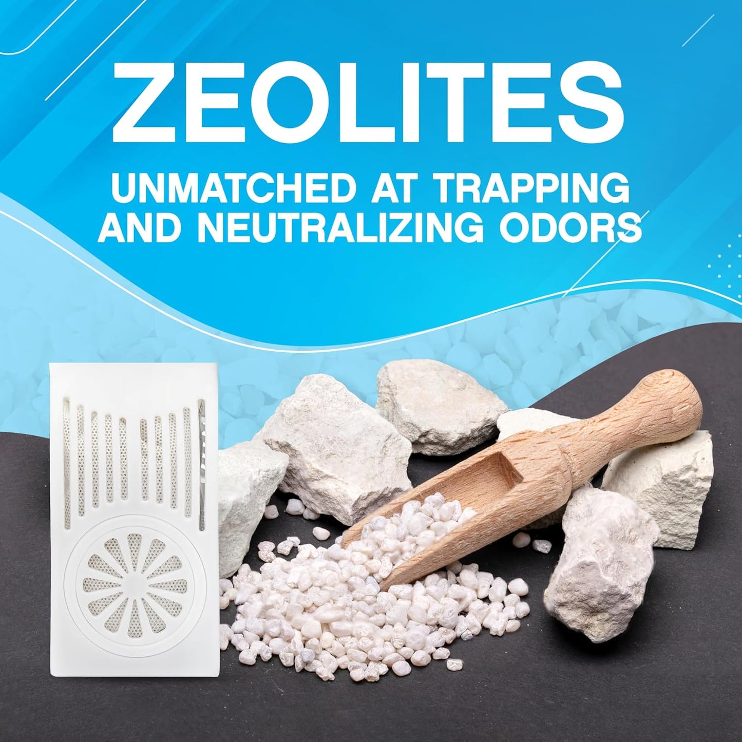 NonScents Refrigerator Deodorizer - Long-Lasting Odor Eliminator with Activated Charcoal | Unscented & Effective