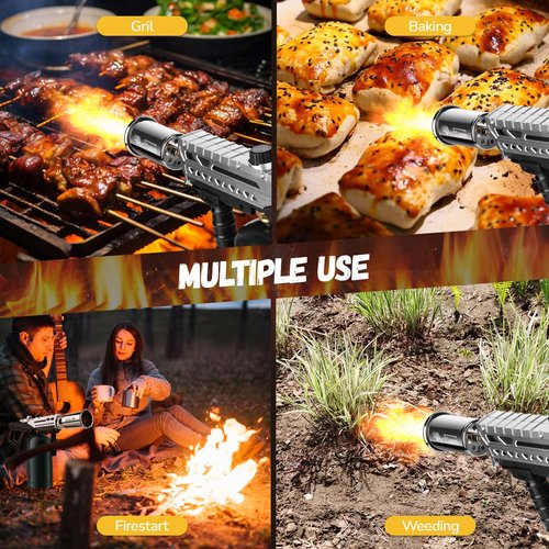 ARTFLAMM Powerful Grill Torch Gun | Propane Torch Gun, Adjustable Flamethrower | Blowtorch for BBQ, Camping, Charcoal Lighter & Fire Starter, 800,000BTU