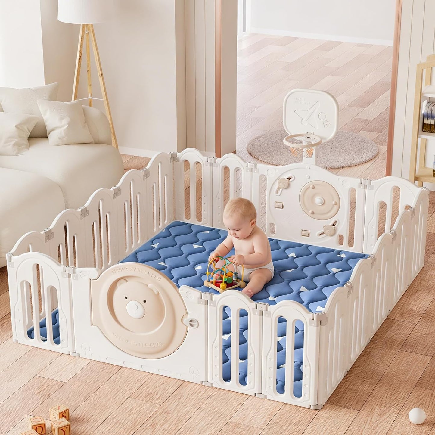 Premium Foam Baby Play Mat - Non-Slip Cushioned Crawling Mat | 50x50 One-Piece Design for Infants & Toddlers