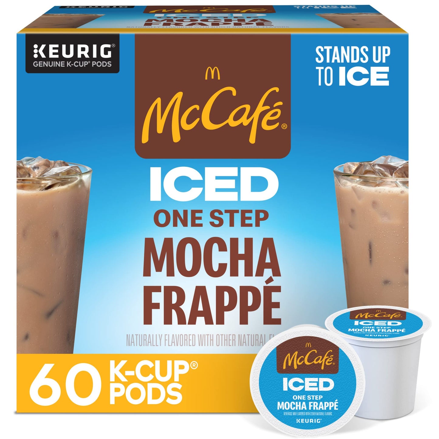 McCafe ICED One Step Mocha Frappe, Keurig Single Serve K-Cup Pods, 60 Count (6 Packs of 10)