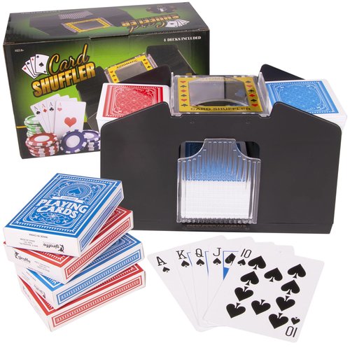 Automatic Card Shuffler, Card Shuffler 4 Deck Automatic, Standard sized Cards, Battery-Operated card dealer machine, Uno Card Shuffler Machine, Electric Casino Card Shuffler Blackjack, Texas Hold'em