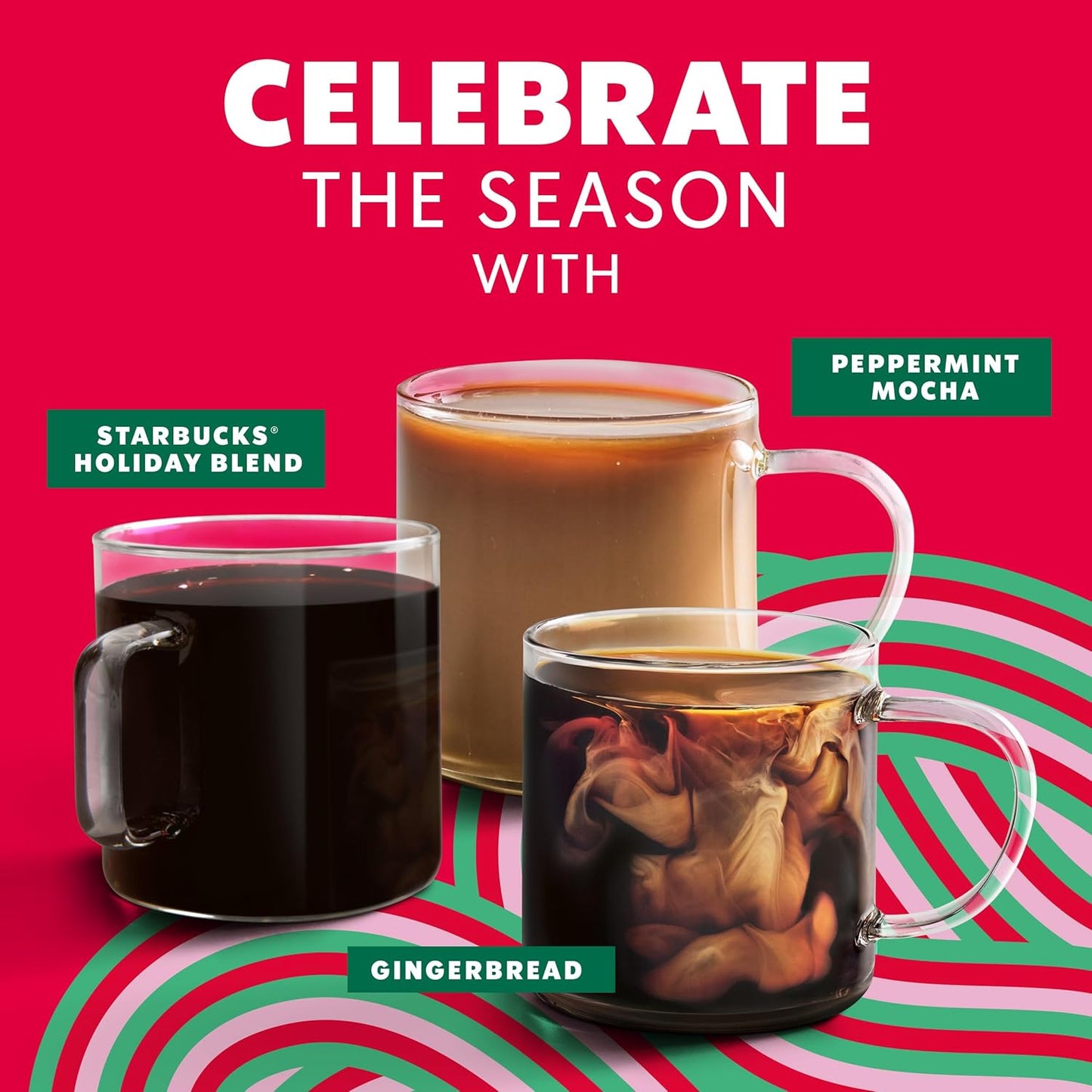 Starbucks K-Cup Coffee Pods - Medium Roast Holiday Blend | 100% Arabica, Limited Edition (10 Pods)